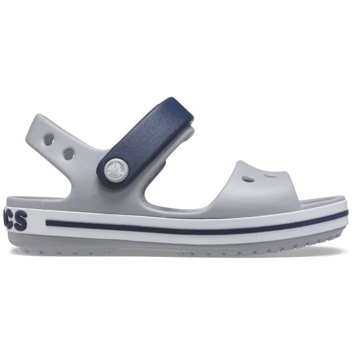 Crocband Sandal Kids - Light Grey/Navy