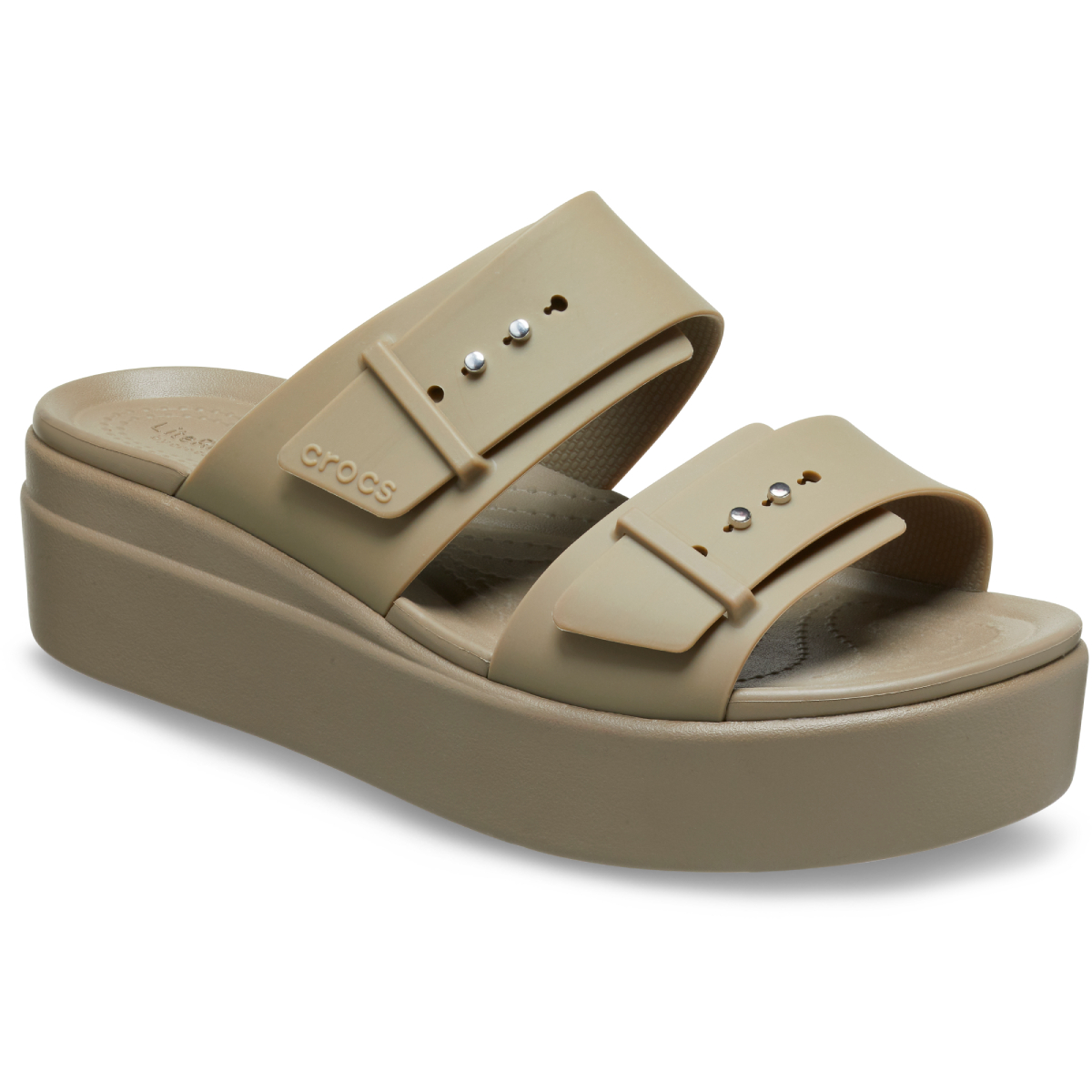 Brooklyn Buckle LowWdg Khaki Crocs ndirim