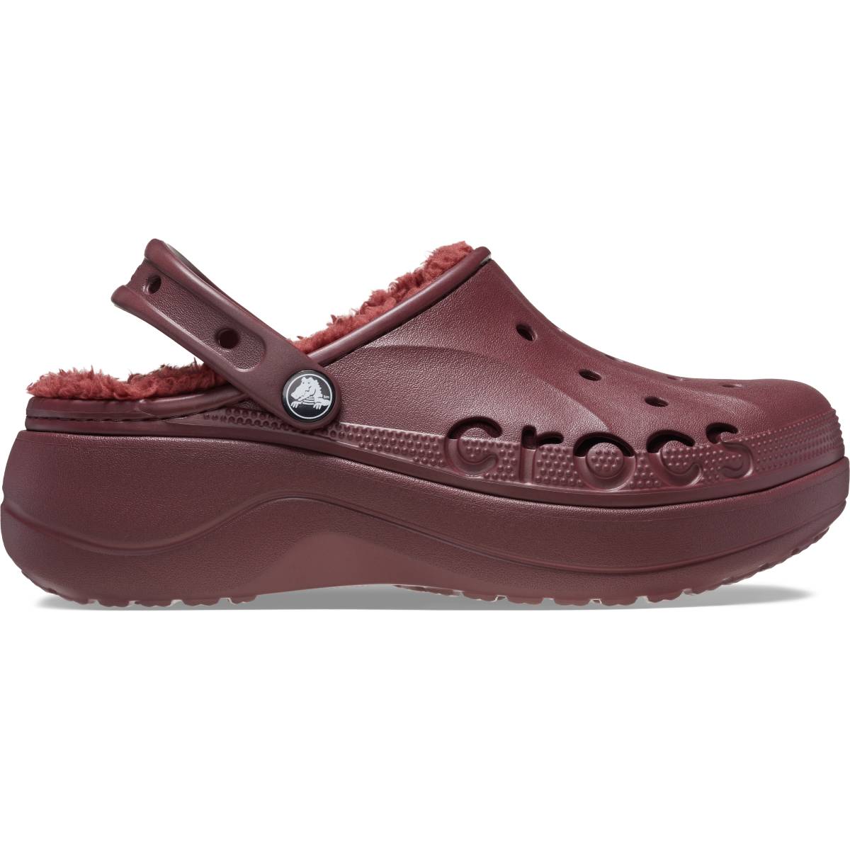 Baya Platform Lined Clog - Burgundy