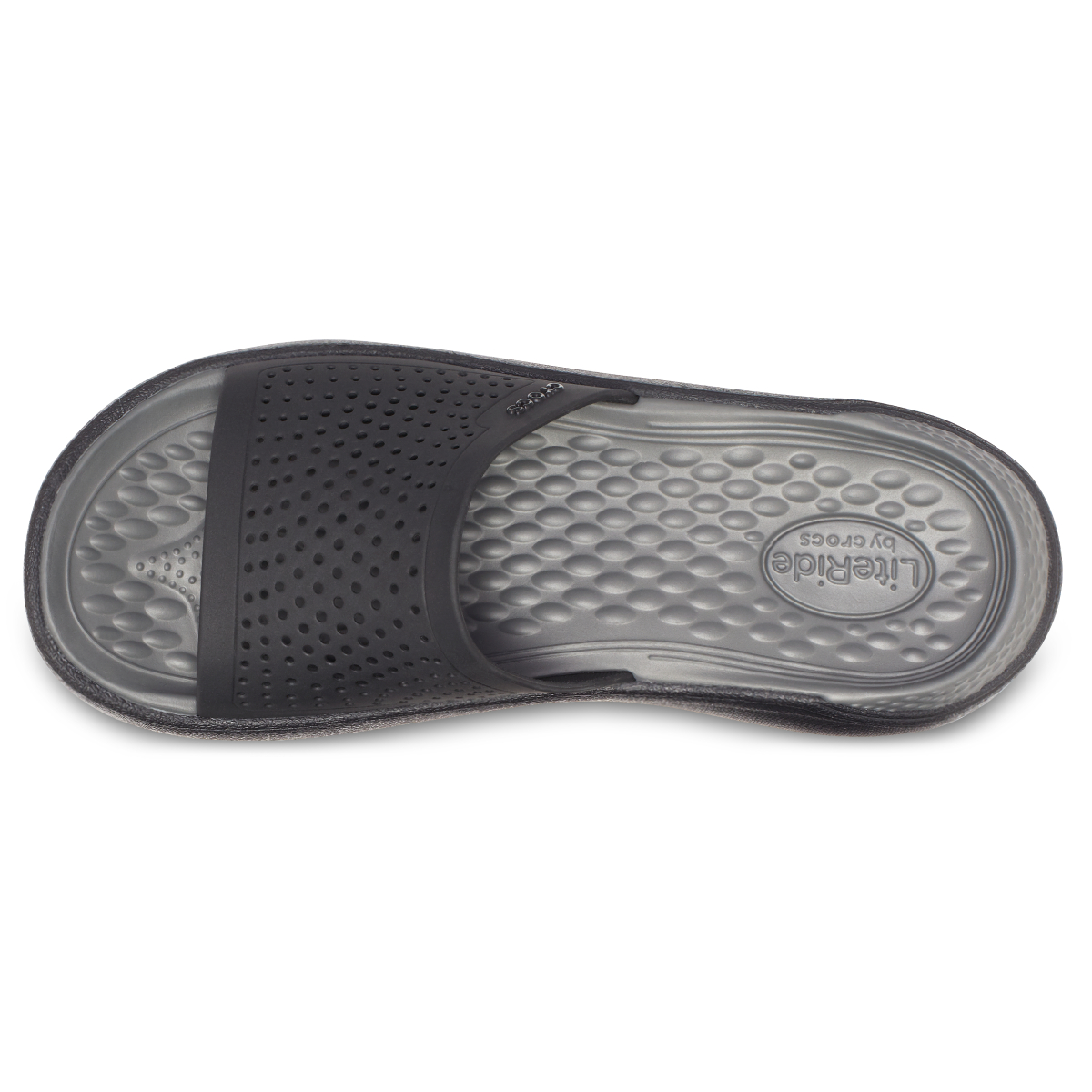 LiteRide Slide Black Slate Grey Crocs Erkek