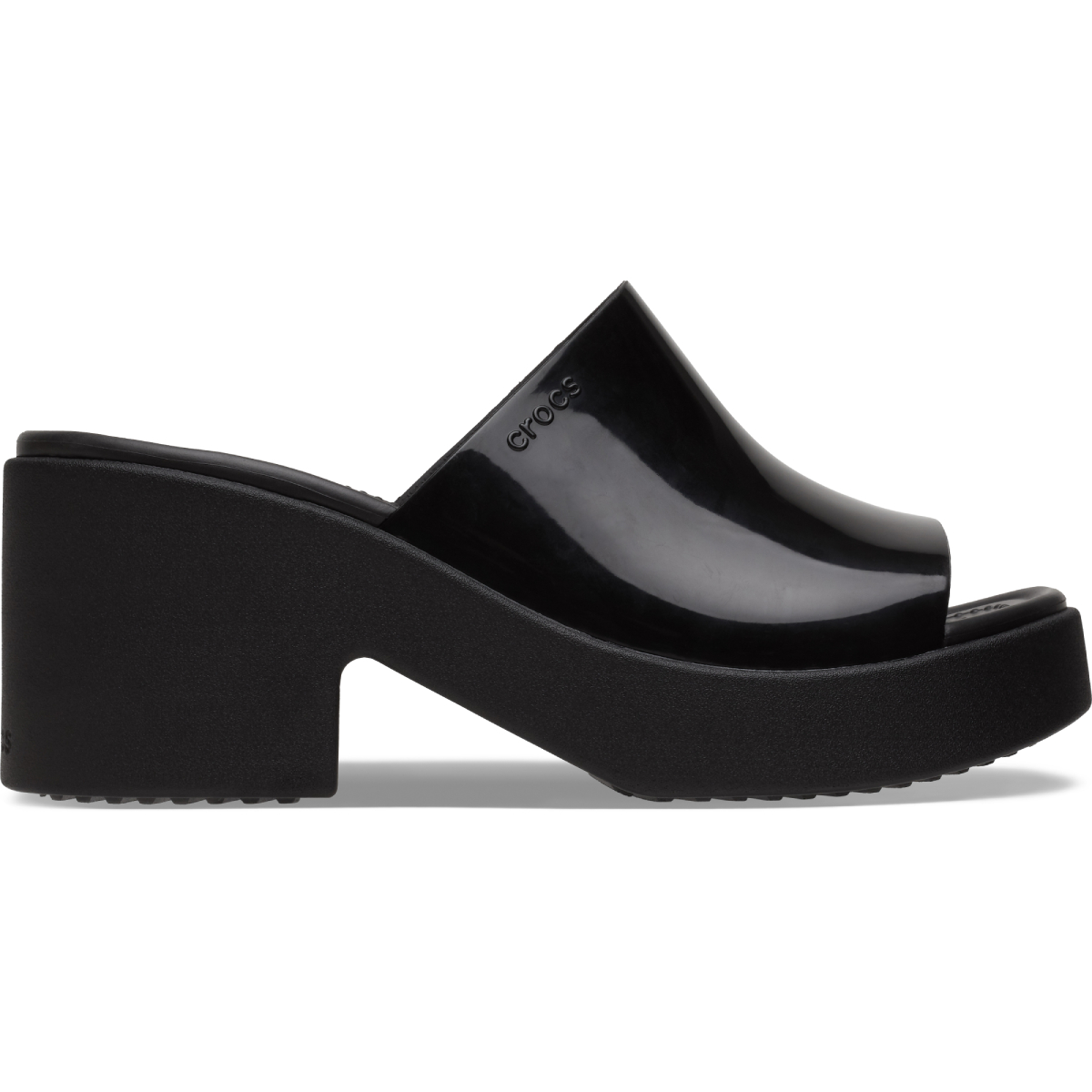 Brooklyn Slide High Shine Heel - Black