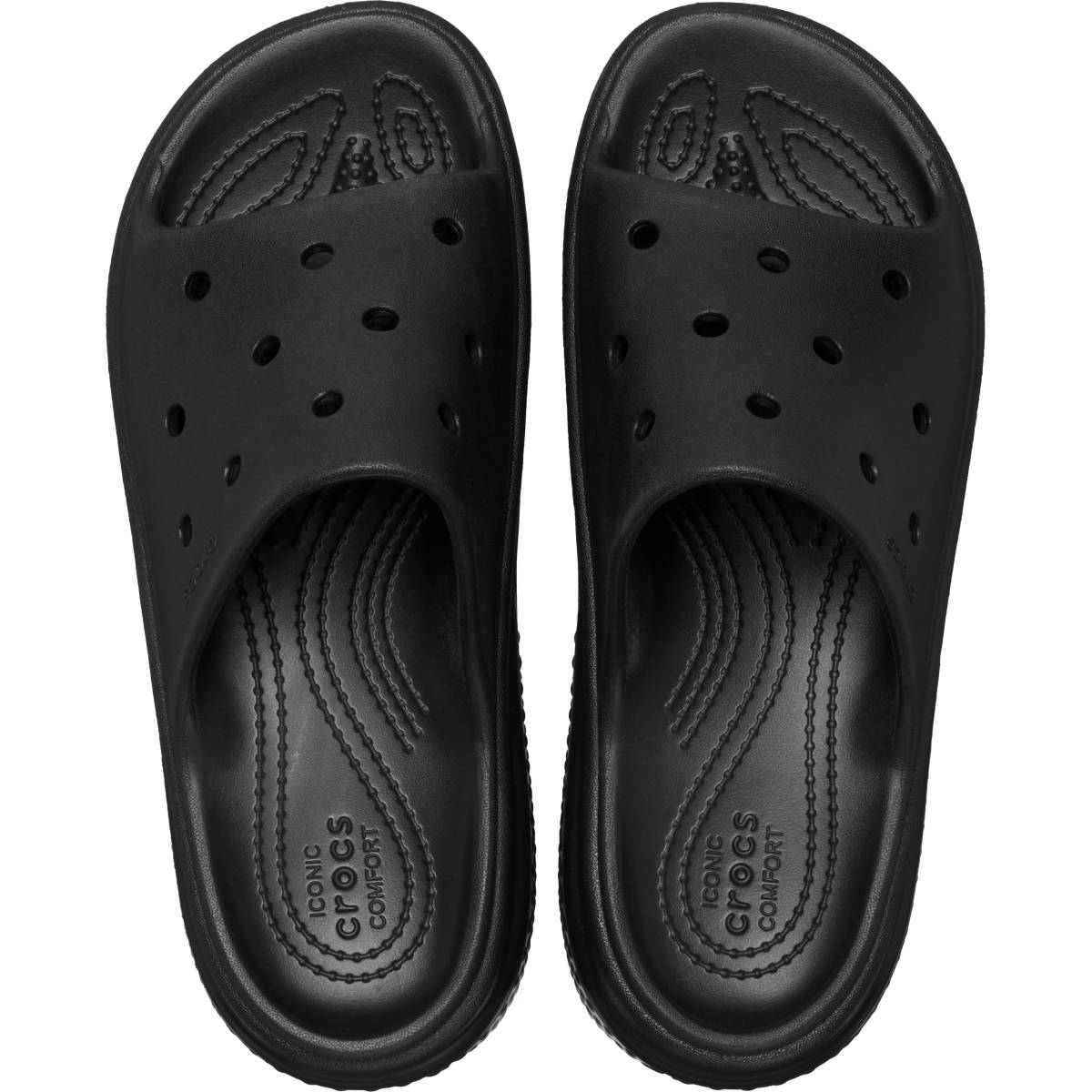 Stomp Slide Black Crocs Kad n