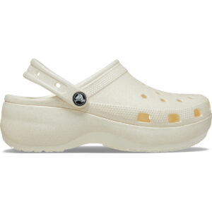 Classic Platform Glitter ClogW - Chalk