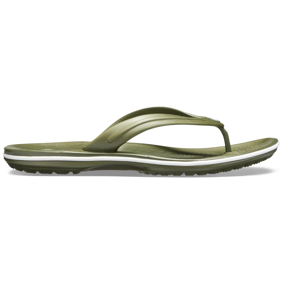 Crocband Flip Army Green White Crocs Erkek