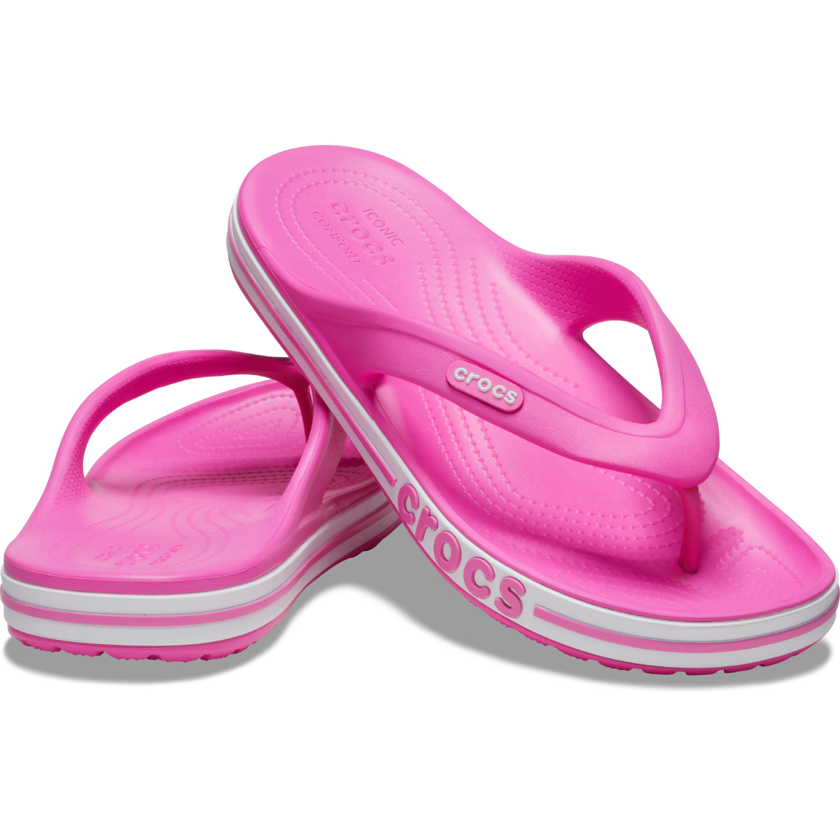Crocs pink flip flops top