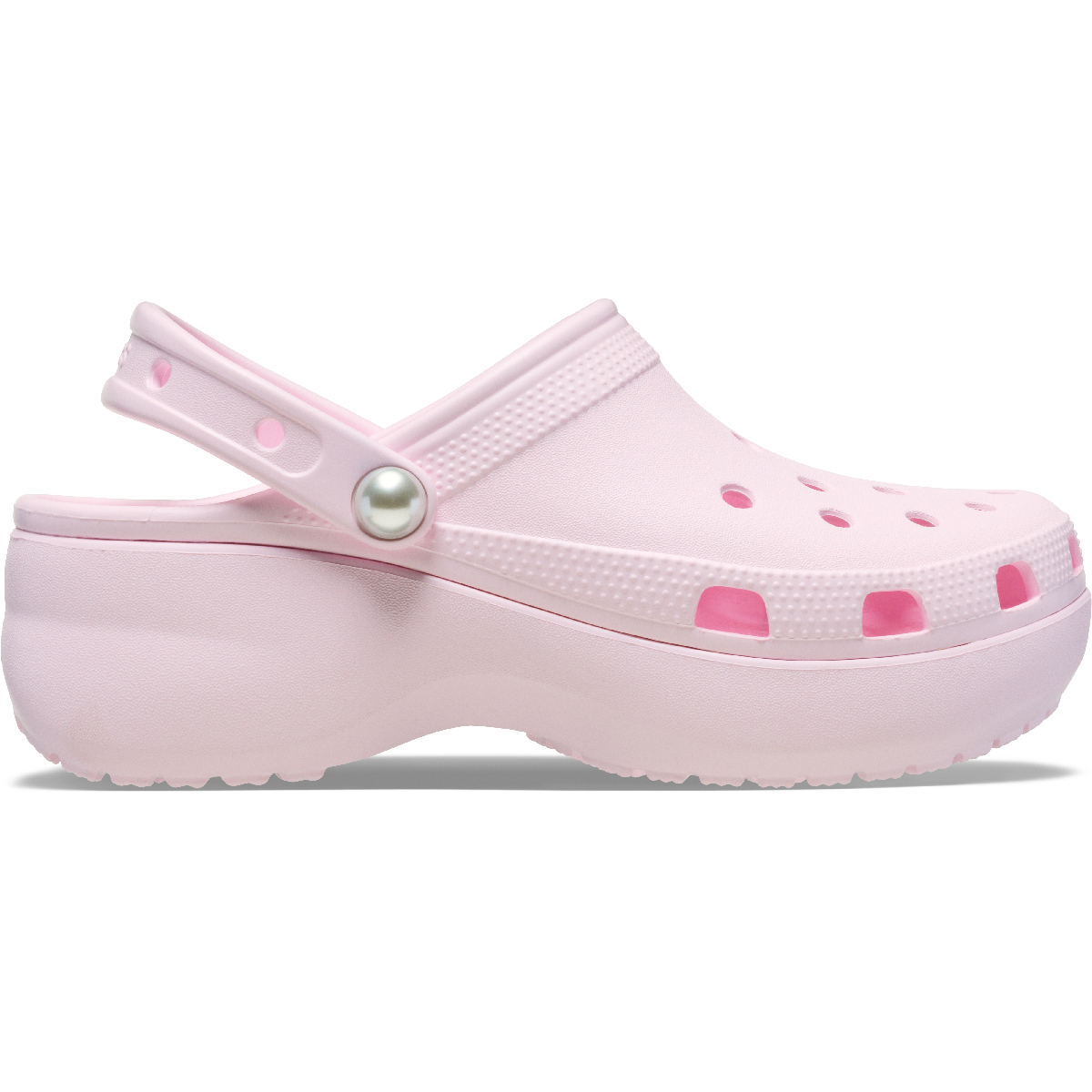 Classic Platform Pearl Clog - Pink Milk