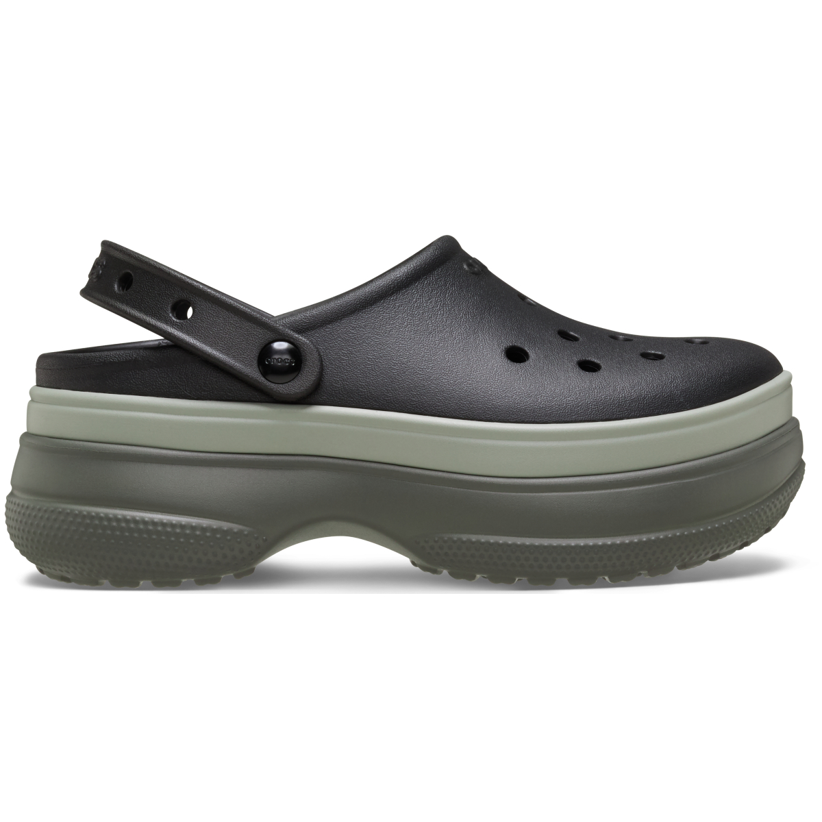 Classic Stacked Clog - Black