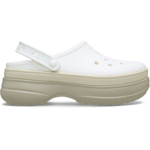 Classic Stacked Clog - Chalk